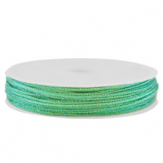 Macramé draad gevlochten 0,8mm Green metallic