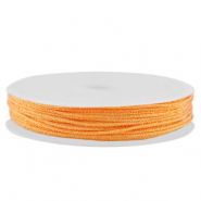 Macramé draad gevlochten 0,8mm Orange metallic