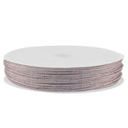 Macramé draad gevlochten 0,8mm Light purple metallic