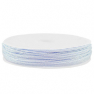 Macramé draad gevlochten 0,8mm Light blue-purple metallic
