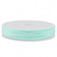 Macramé draad gevlochten 0,8mm Light mint green metallic