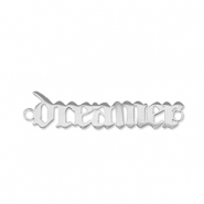 Roestvrij stalen (RVS) Stainless steel bedels tussenstuk ''dreamer'' Silver