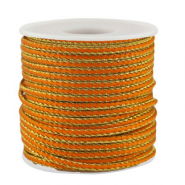 Trendy koord gevlochten 2.3mm Orange-gold