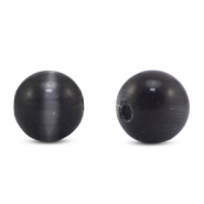6 mm glaskralen Cat's eye Anthracite