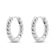 Roestvrij stalen (RVS) Stainless steel oorbellen creolen Silver