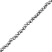 Hematite kralen rond 2mm facet geslepen Silver