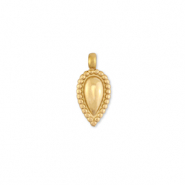 Roestvrij stalen (RVS) Stainless steel bedels druppel Gold