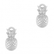 Roestvrij stalen (RVS) Stainless steel bedels ananas Silver
