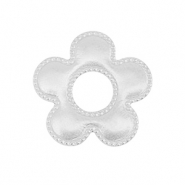 Roestvrij stalen (RVS) Stainless steel bedels/tussenstuk bloem Silver