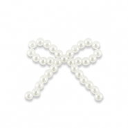 Statement hangers parels strik Pearl white