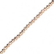 Top Facet kralen 2mm rond Metallic rose gold