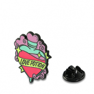 Pins "Love potion" Lilac pink-magenta-light green