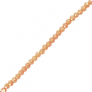 Top Facet kralen 6x4mm disc Peach pink