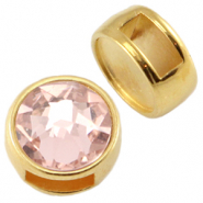 DQ metalen schuiver voor SS34 flatback en 7mm cabochon Goud (nikkelvrij)