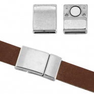 DQ metaal magneetslot &Oslash;10x2.2mm Antiek zilver (nikkelvrij)