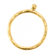 DQ metaal hanger / bedel met oog 35mm Goud (nikkelvrij)