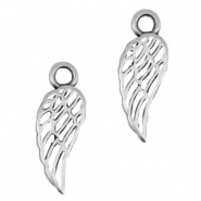 DQ metalen bedels angel wing Antiek zilver (nikkelvrij)