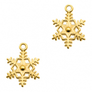 Bedels DQ metaal snowflake Goud (nikkelvrij)