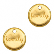Bedels DQ metaal 12mm "family" Goud (nikkelvrij)