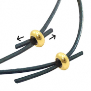 Smart bead stopper DQ metaal 7x3mm Goud (nikkelvrij)