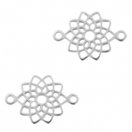 Bedels DQ metaal tussenstuk mandala Antiek zilver (nikkelvrij)