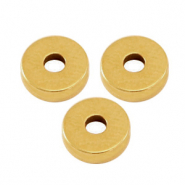 Kralen DQ metaal disc rondellen 6x2mm Antiek brons (nikkelvrij)