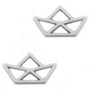 Bedels DQ metaal tussenstuk boot Antiek zilver (nikkelvrij)