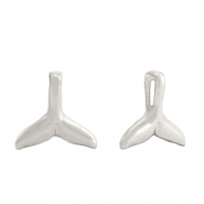 Bedels DQ metaal walvis staart Antiek zilver (nikkelvrij)