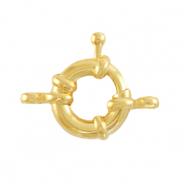 Onderdelen DQ metaal boeislot 13mm met oogjes Goud (nikkelvrij)