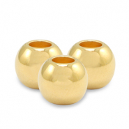 Kralen DQ metaal 6mm Goud (nikkelvrij)