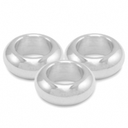 Kralen DQ metaal 9mm Antiek zilver (nikkelvrij)