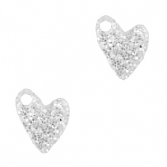 Plexx bedels heart glitter Silver