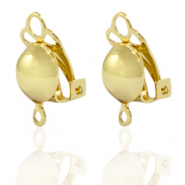 Onderdelen DQ metaal clipoorbellen Goud (nikkelvrij)