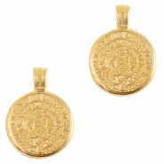 Bedels DQ metaal disc van Festos 16mm Goud (nikkelvrij)