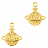 Bedels DQ metaal saturnus Goud (nikkelvrij)