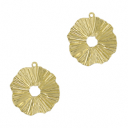 Bedels DQ metaal irregular 18mm Goud (nikkelvrij)