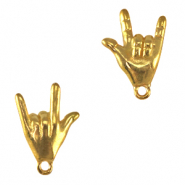 Bedels DQ metaal "I love you" Goud (nikkelvrij)