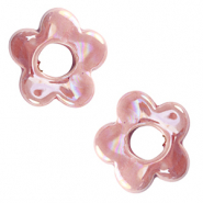 DQ Grieks keramiek kralen bloem Magenta haze pink