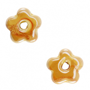 DQ Grieks keramiek kralen bloem Warm yellow