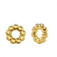 Kralen DQ metaal spacer Bali ring 9mm Goud (nikkelvrij)
