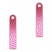 Statement hangers bar wave Metallic magenta purple