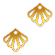 Statement hangers schelp Metallic yellow