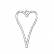 Bedels DQ metaal hart Antiek zilver