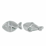 Kralen DQ metaal vis Antiek zilver (nikkelvrij)