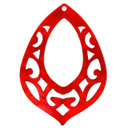 Resin hangers barok druppel Chilli red