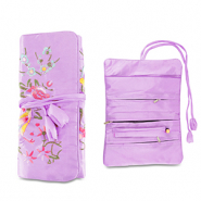 Sieraden reisetui met bloemen Lilac purple