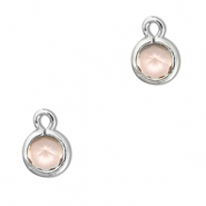 Hangers van Crystal glas rond Peach-silver