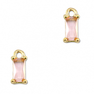 Hangers van Crystal glas rechthoek Peach-gold