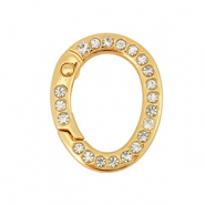 Gekleurde onderdelen sleutelhanger ei-vormig Gold