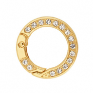 Gekleurde onderdelen sleutelhanger ring Gold